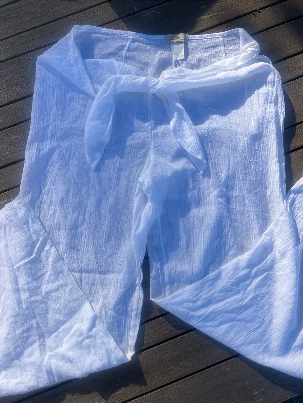 Tommy Bahama White Tie-Waist Women’s Pants